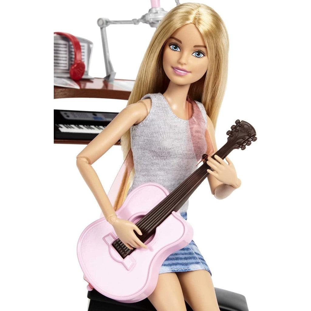 Barbie Musician Doll & Accessories, Music-Themed Playset with Guitar, Keyboard, 2 Mics & More, Blonde Doll