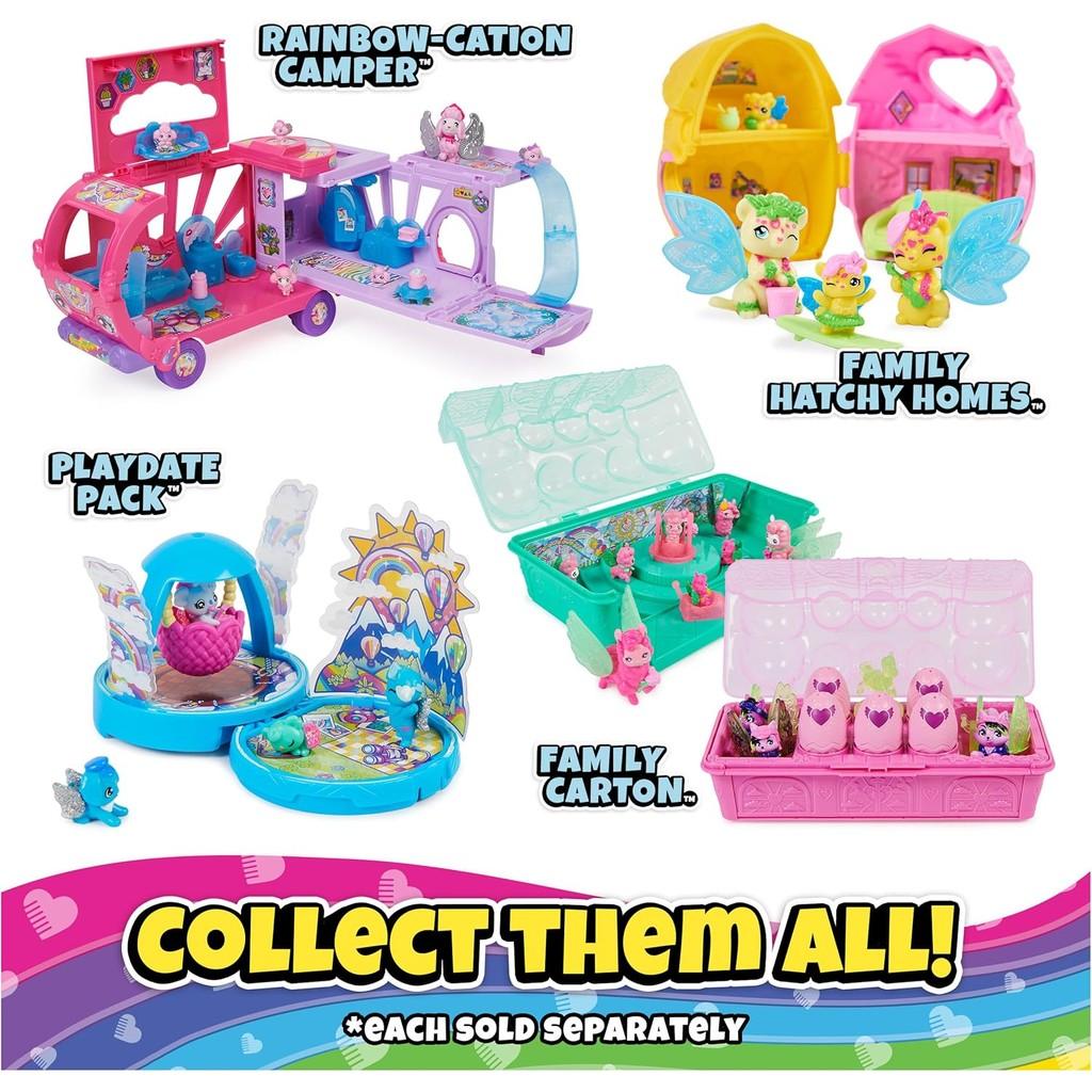 Hatchimals CollEGGtibles, Rainbow-cation Wolf Family Carton with Surprise Playset