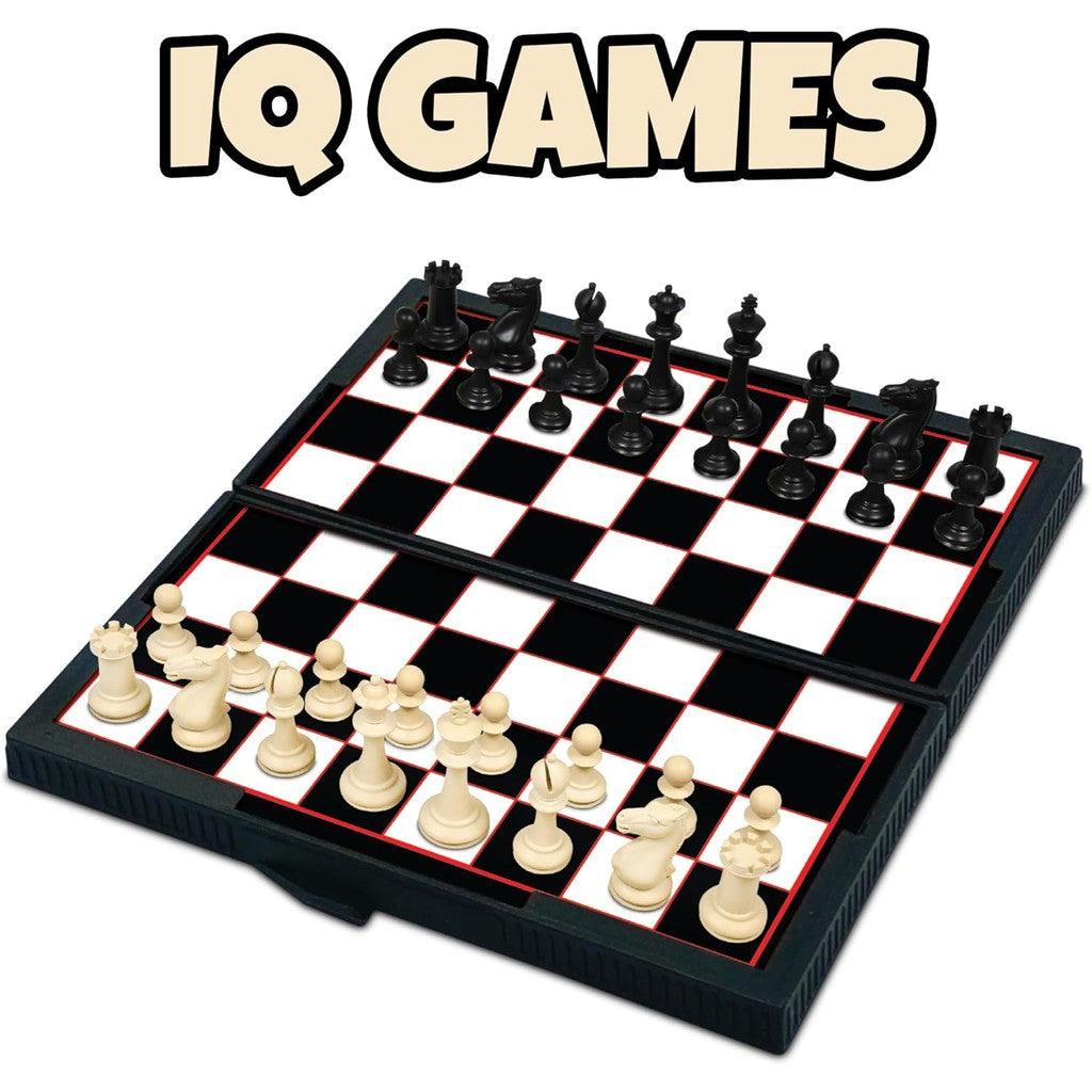 Magnetic Board Game Set by GAMIE - Includes 12 Retro Fun Games - 5" Compact Design - Individually Boxed