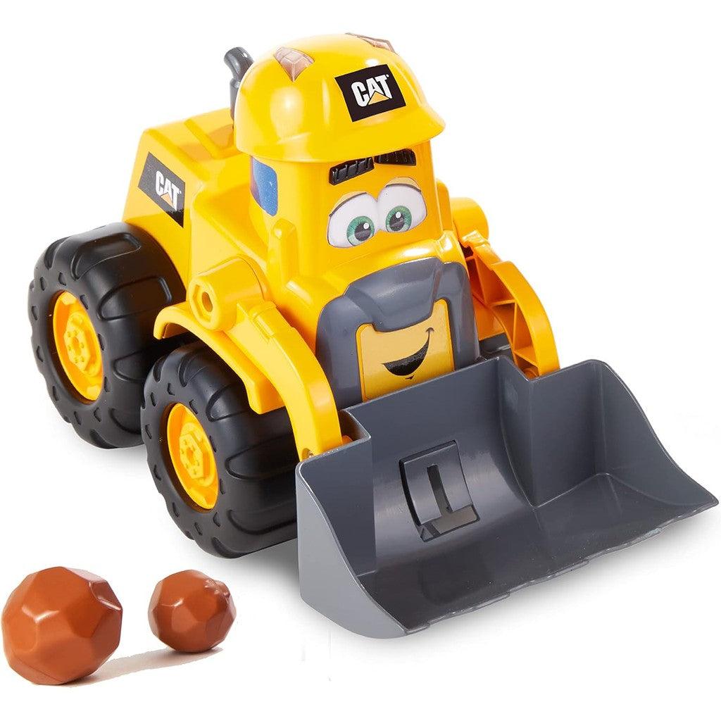 CAT Construction Toys, Front Loader Toy - Interactive Forward & Back Motion, Lights & Sounds, Animated Face