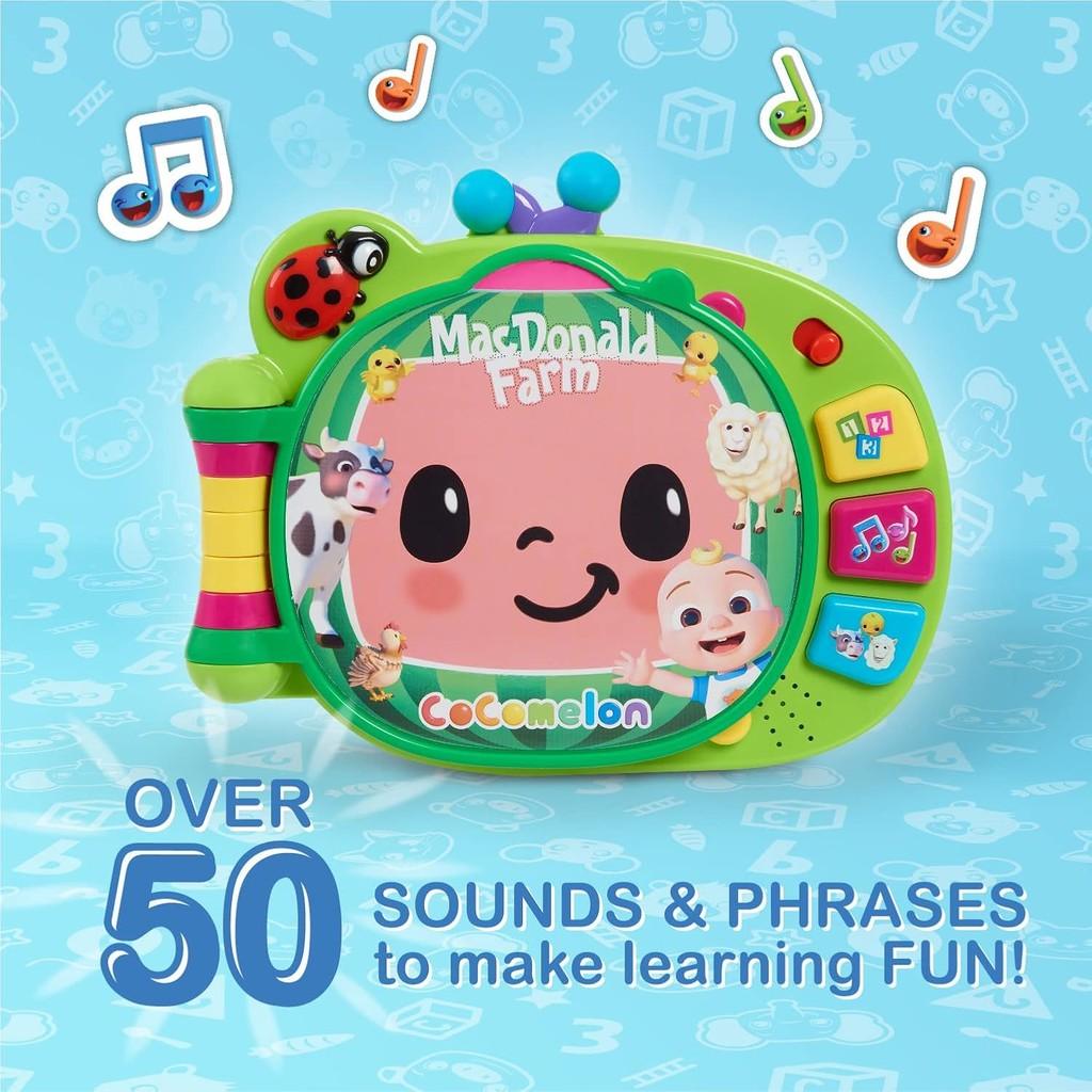 CoComelon Learning Book Interactive Toy for Toddlers, 3 Learning Modes, Music, 50 Learning Phrases
