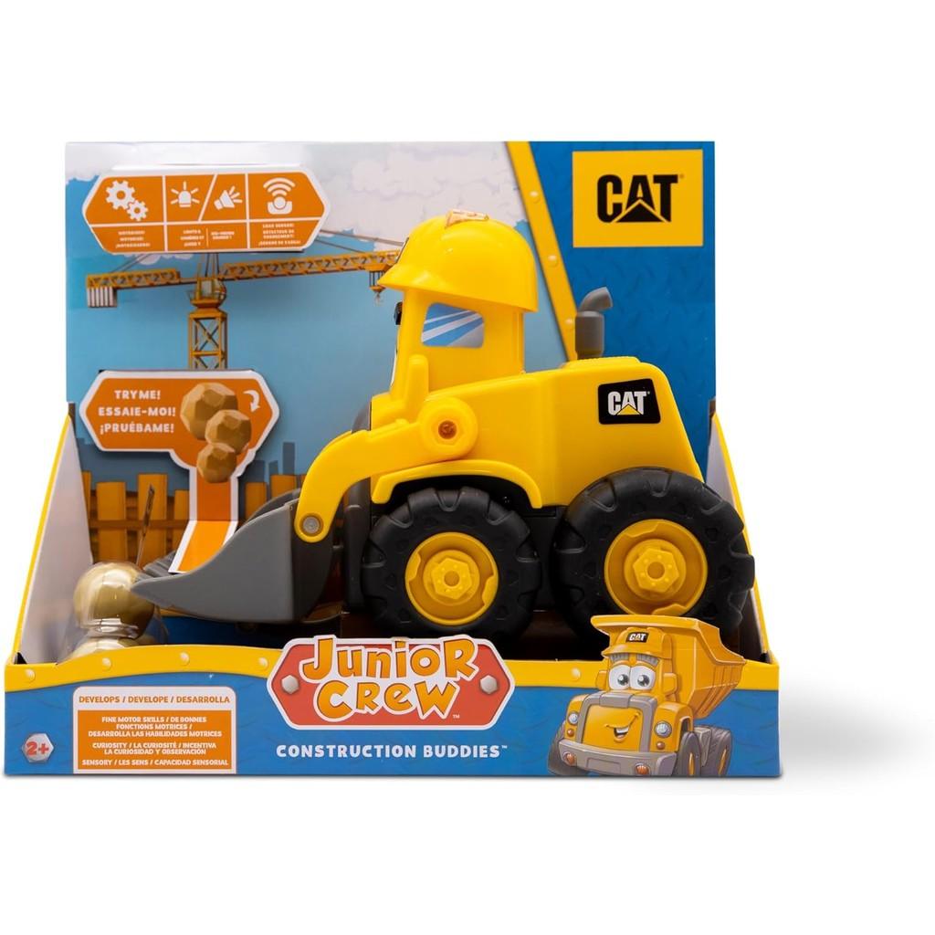 CAT Construction Toys, Front Loader Toy - Interactive Forward & Back Motion, Lights & Sounds, Animated Face