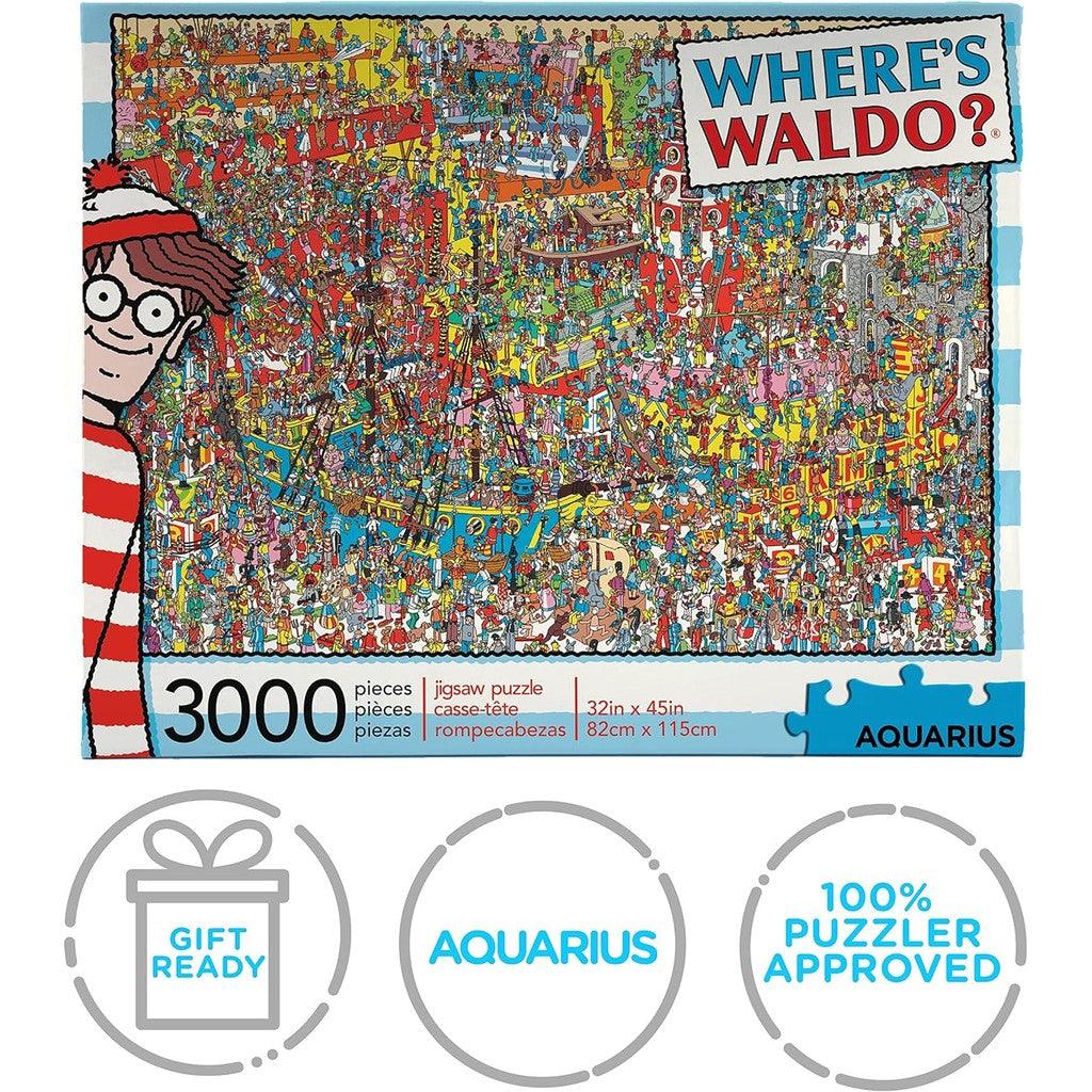 Aquarius Where's Waldo (3000 Piece Jigsaw Puzzle) - Officially Licensed Where's Waldo Merchandise & Collectibles