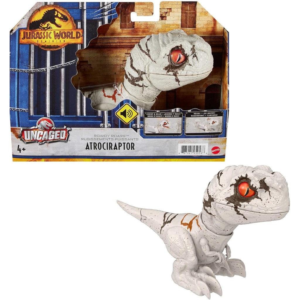 Mattel Jurassic World Dominion Uncaged Rowdy Roars Atrociraptor Beta Dinosaur Action Figure