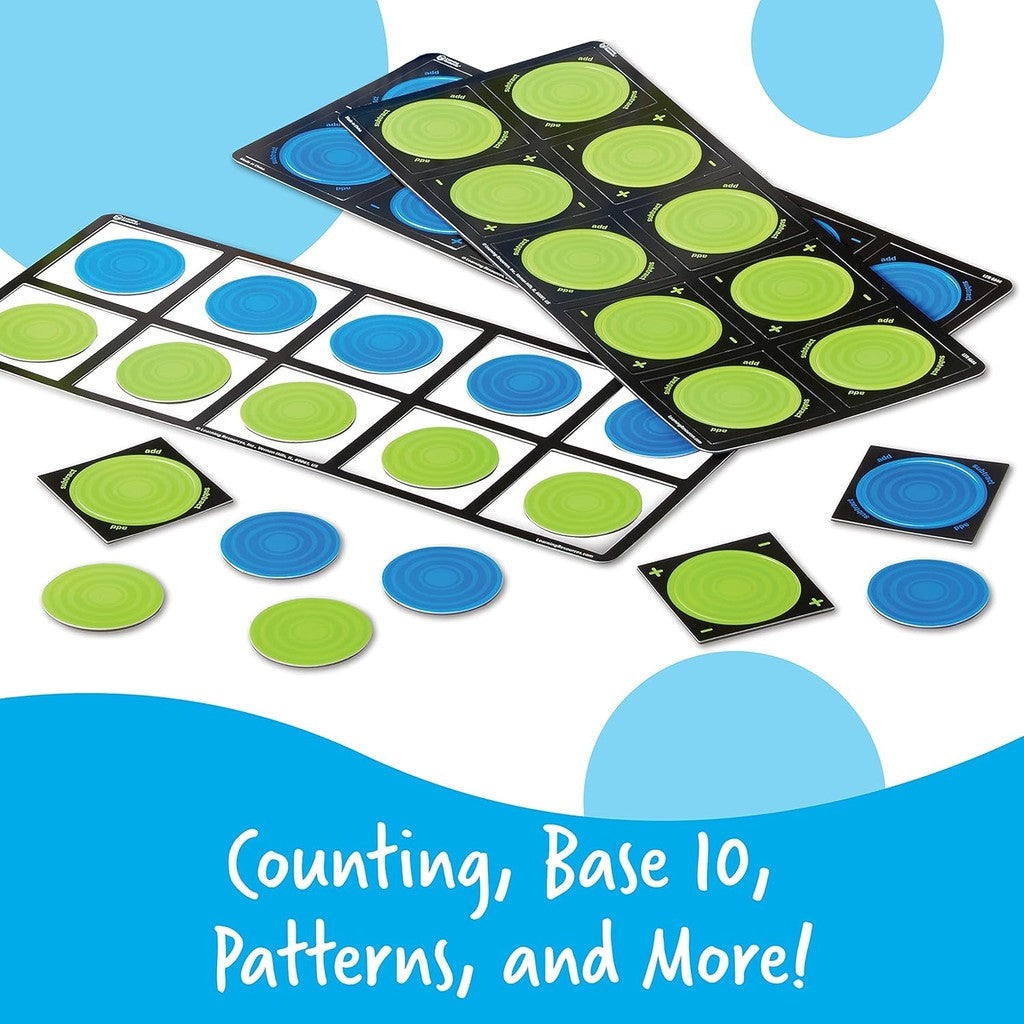 Learning Resources Giant Magnetic Ten Frame Set, Set of 4, Ages 5+, Classroom Math Set, Magnetic Whiteboard Set