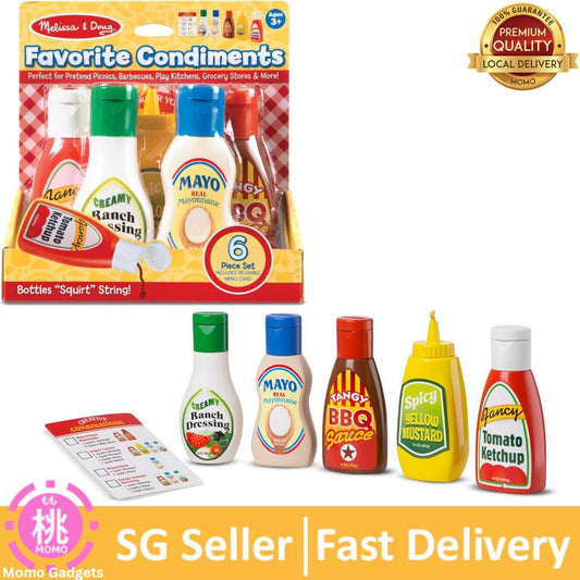 Melissa & Doug 5-Piece Favorite Condiments Play Food Set