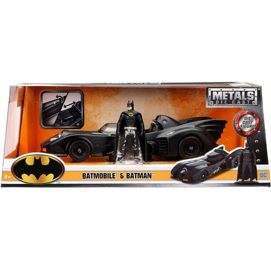 Jada Toys Batman1989 Batmobile With 2.75" Batman Metals Diecast Vehicle With Figure