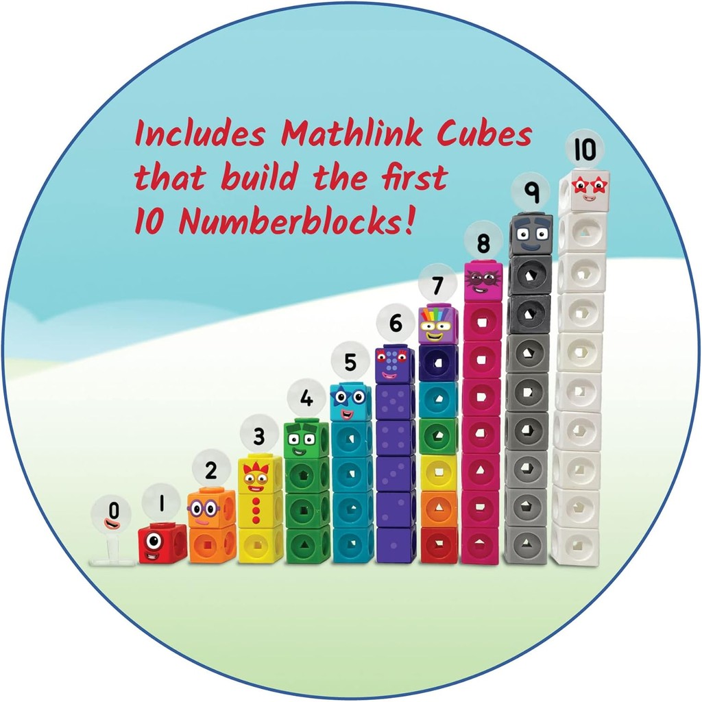 MathLink Cubes Numberblocks 1-10/11-20 Activity Set, 30 Preschool Learning Activities, Counting Blocks, Linking Cubes