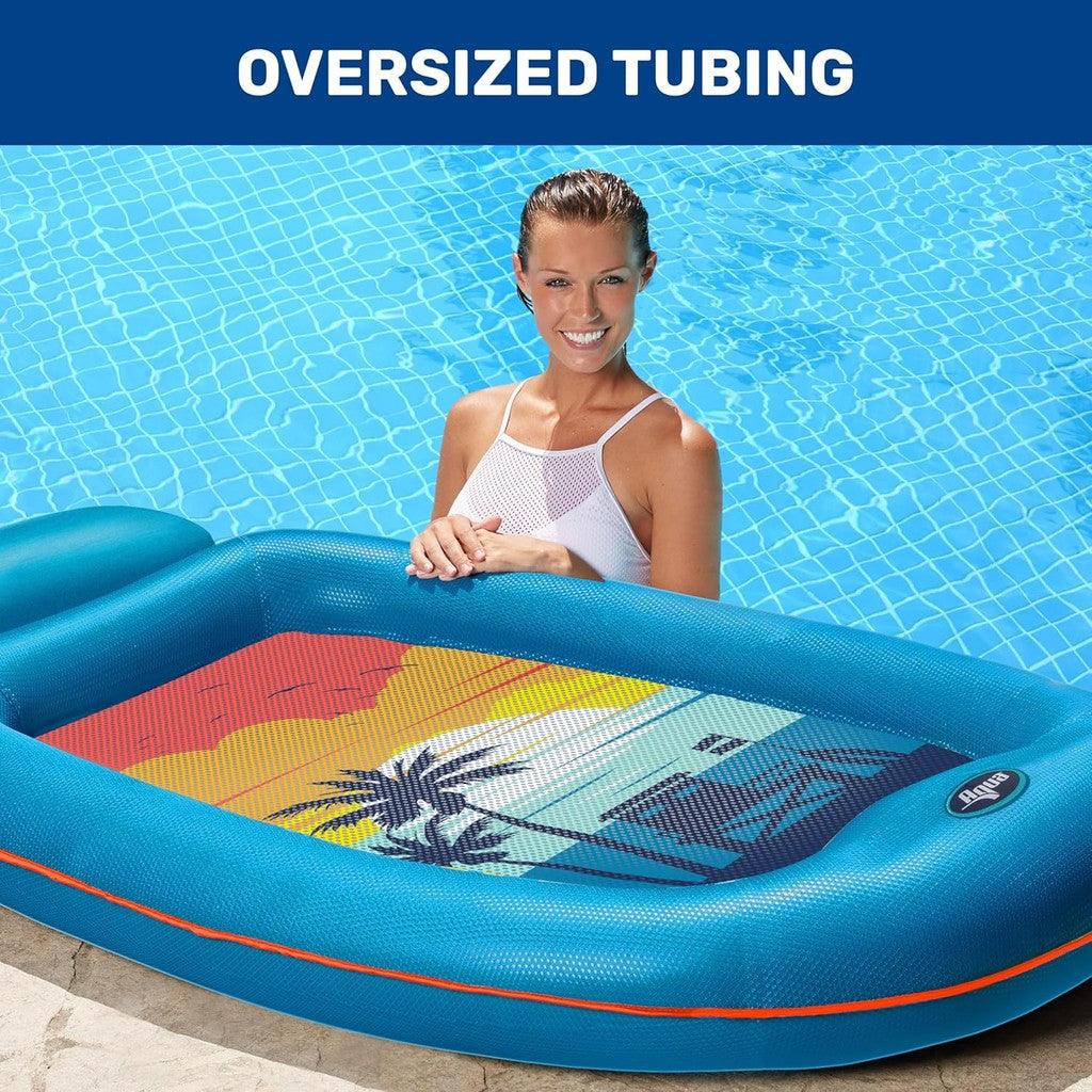 Aqua Comfort Pool Float Lounge – Inflatable Pool Floats for Adults with Headrest & Footrest