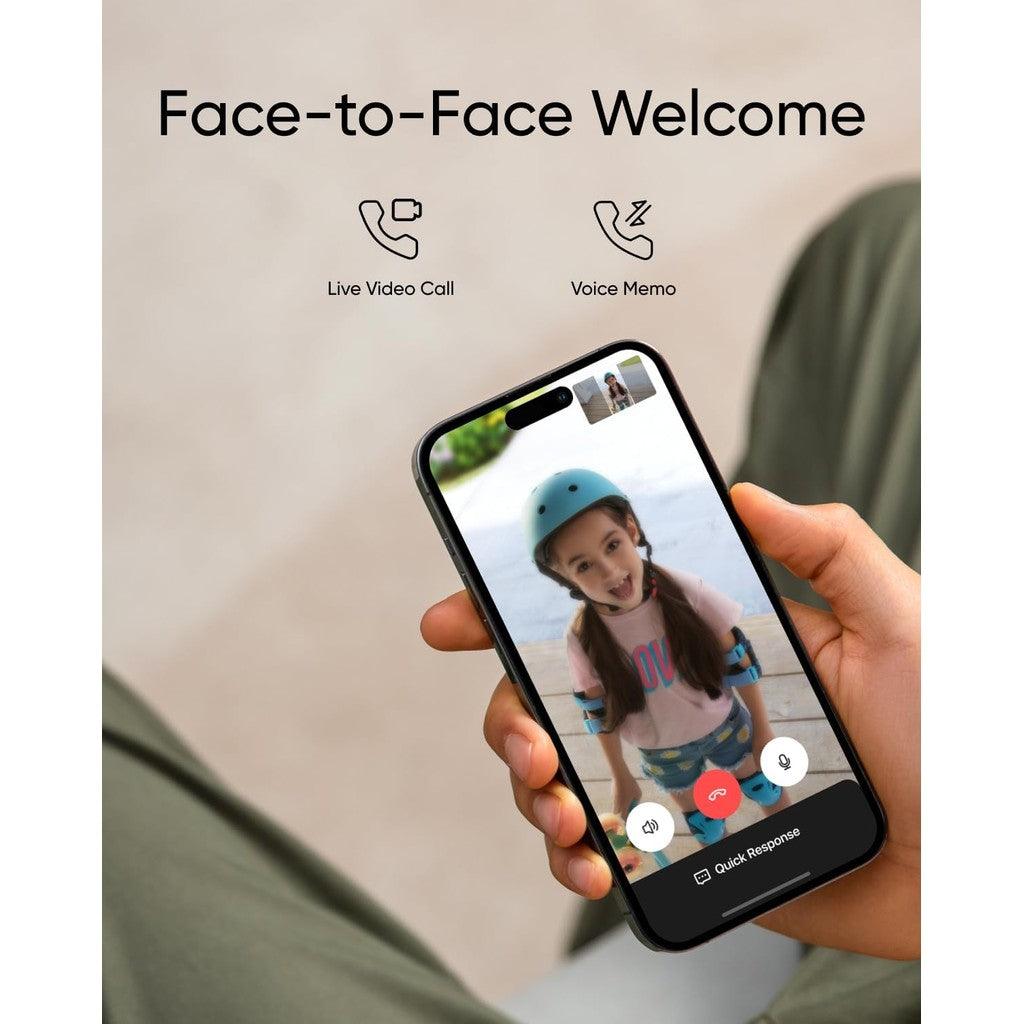 eufy Video Doorbell , Battery or Wired Powered, 2K FHD, 16:9 Expanded View, Easy Installation, Ring Call, Human and Motion Detection, HomeBase S380 Compatible, No Monthly Fee