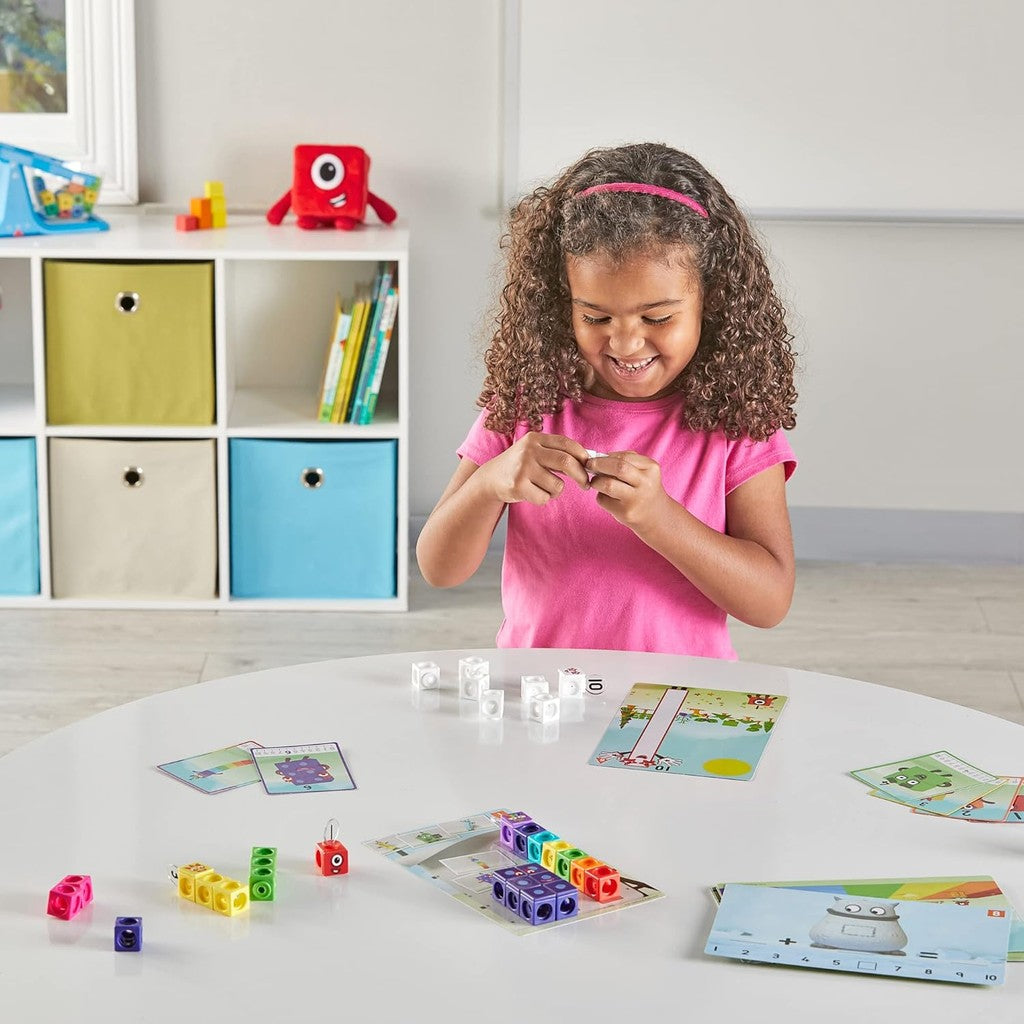 MathLink Cubes Numberblocks 1-10/11-20 Activity Set, 30 Preschool Learning Activities, Counting Blocks, Linking Cubes