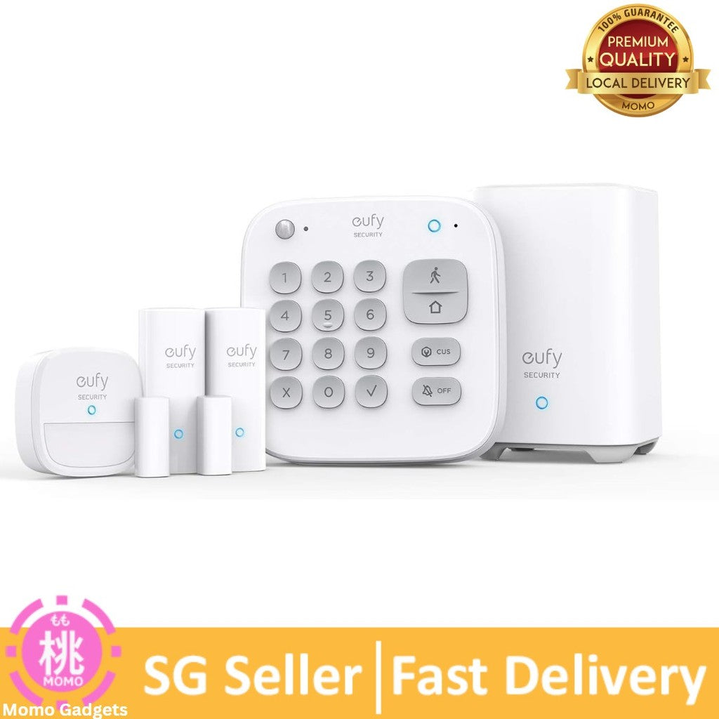 eufy Security 5-Piece Home Alarm Kit, Home Security System, Keypad, Motion Sensor, 2 Entry Sensors, Home Alarm System