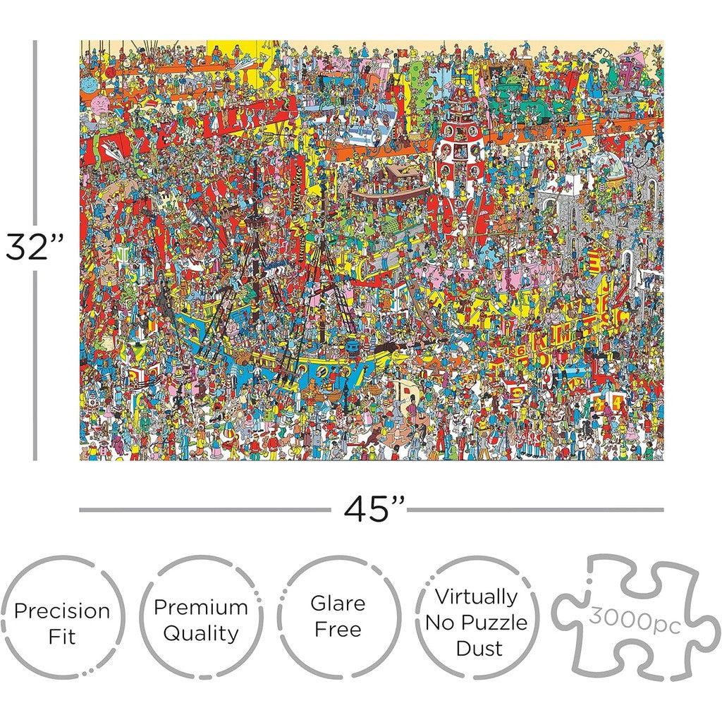 Aquarius Where's Waldo (3000 Piece Jigsaw Puzzle) - Officially Licensed Where's Waldo Merchandise & Collectibles