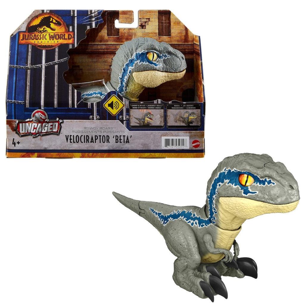 Mattel Jurassic World Dominion Uncaged Rowdy Roars Atrociraptor Beta Dinosaur Action Figure
