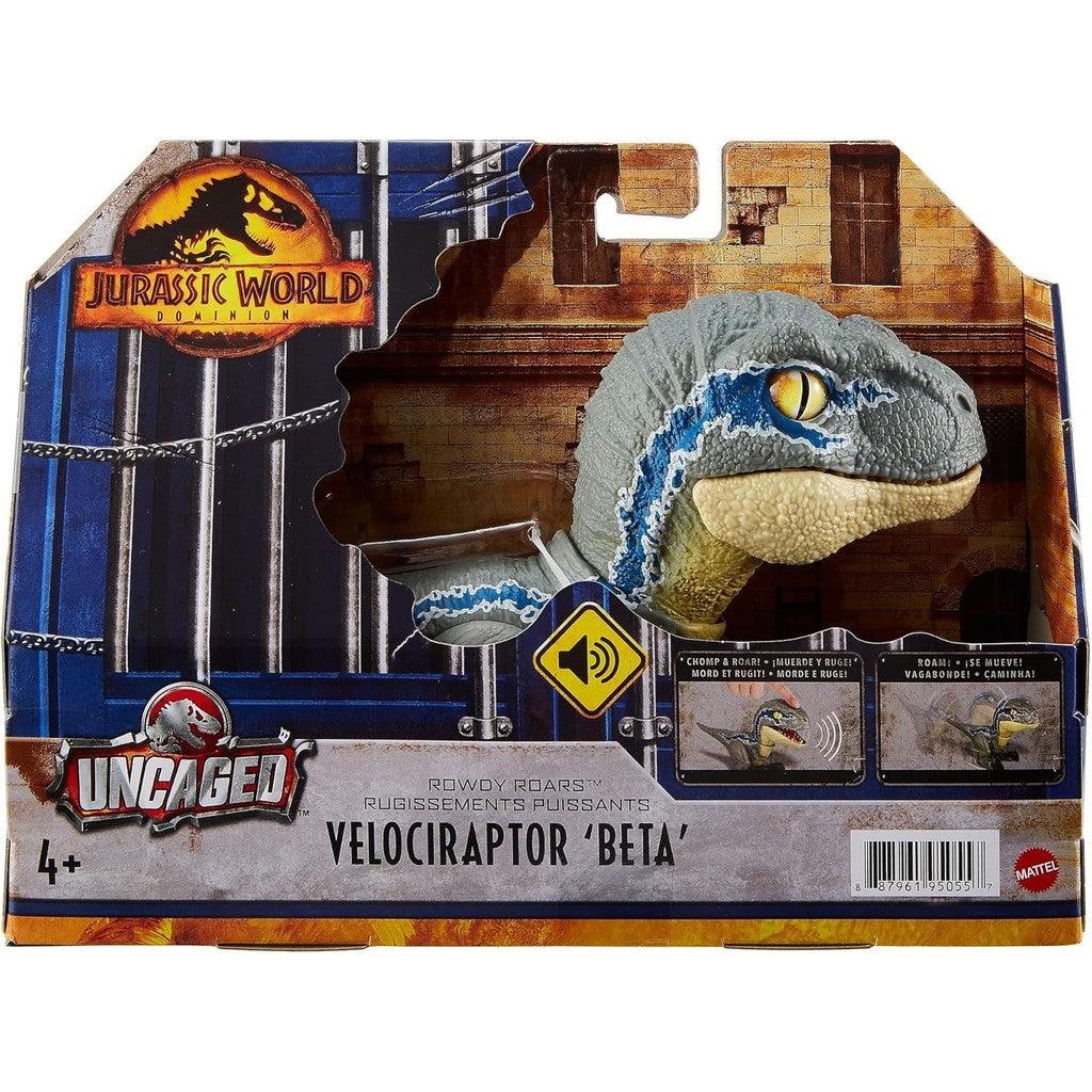 Mattel Jurassic World Dominion Uncaged Rowdy Roars Atrociraptor Beta Dinosaur Action Figure