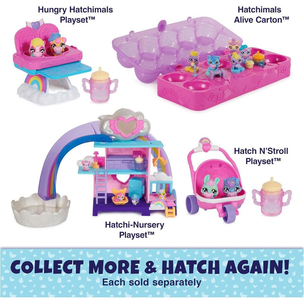 Hatchimals Alive, Egg Carton Toy with 5 Mini Figures in Self-Hatching Eggs, 11 Accessories/10 Accessories