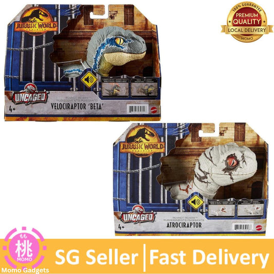 Mattel Jurassic World Dominion Uncaged Rowdy Roars Atrociraptor Beta Dinosaur Action Figure