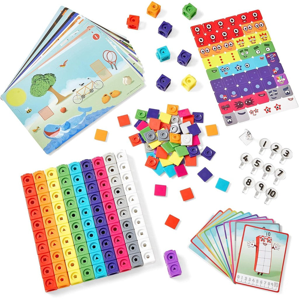 MathLink Cubes Numberblocks 1-10/11-20 Activity Set, 30 Preschool Learning Activities, Counting Blocks, Linking Cubes