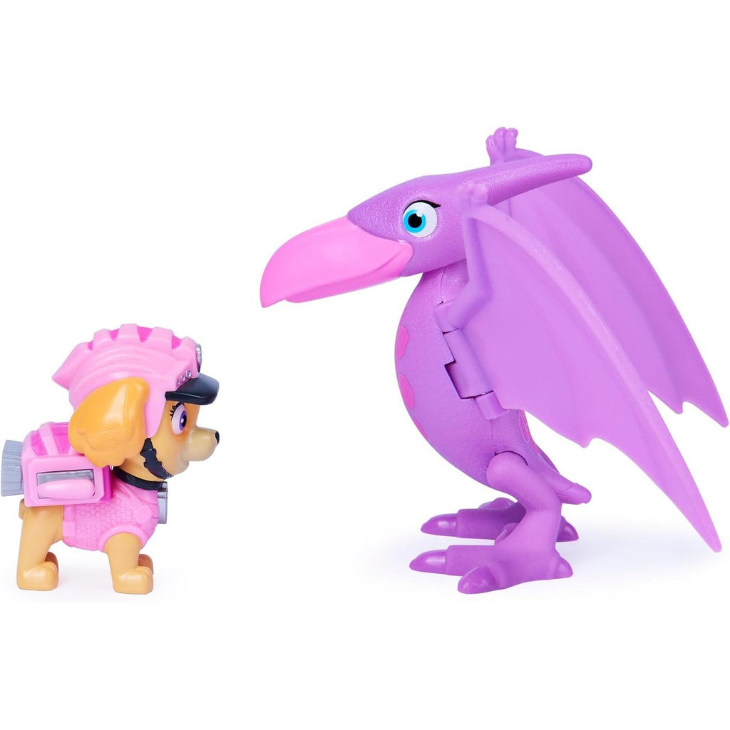Paw Patrol Dino Rescue Skye and Dinosaur Action Figure Set, for Kids Aged 3 and Up