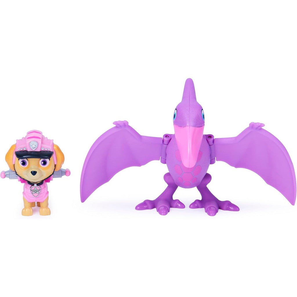Paw Patrol Dino Rescue Skye and Dinosaur Action Figure Set, for Kids Aged 3 and Up