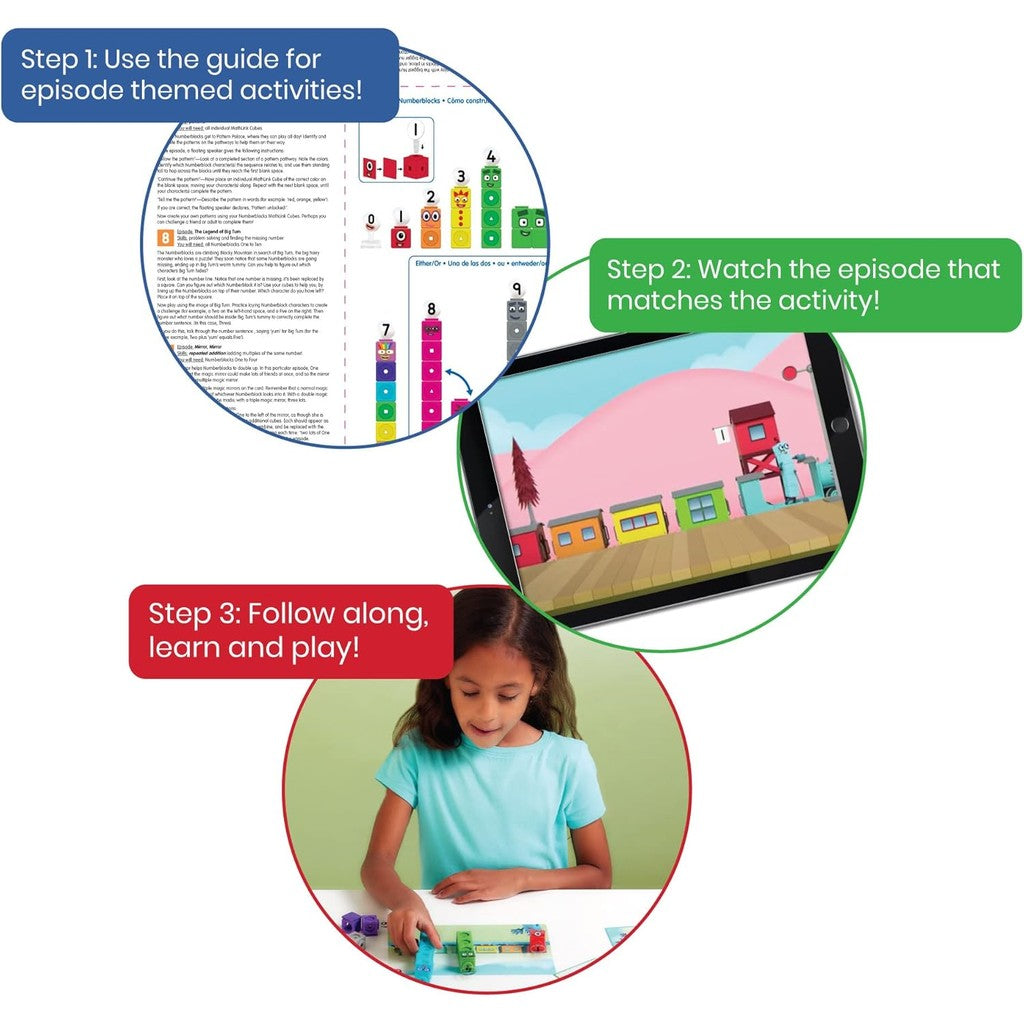 MathLink Cubes Numberblocks 1-10/11-20 Activity Set, 30 Preschool Learning Activities, Counting Blocks, Linking Cubes