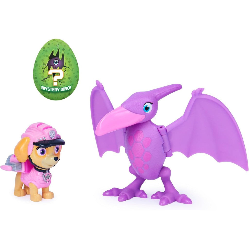 Paw Patrol Dino Rescue Skye and Dinosaur Action Figure Set, for Kids Aged 3 and Up