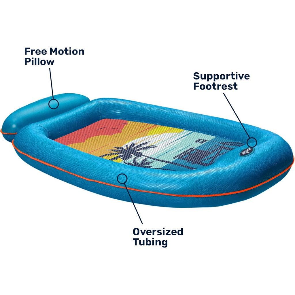 Aqua Comfort Pool Float Lounge – Inflatable Pool Floats for Adults with Headrest & Footrest