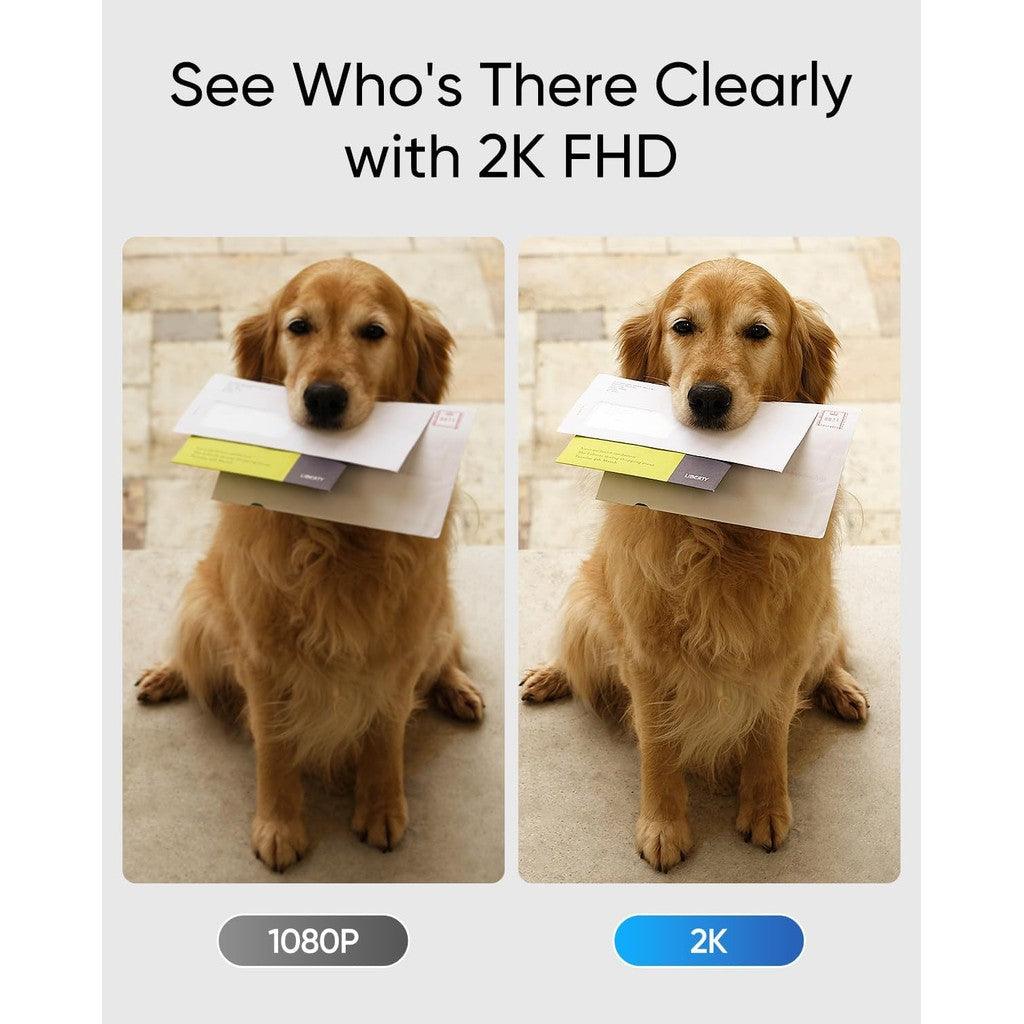 eufy Video Doorbell , Battery or Wired Powered, 2K FHD, 16:9 Expanded View, Easy Installation, Ring Call, Human and Motion Detection, HomeBase S380 Compatible, No Monthly Fee