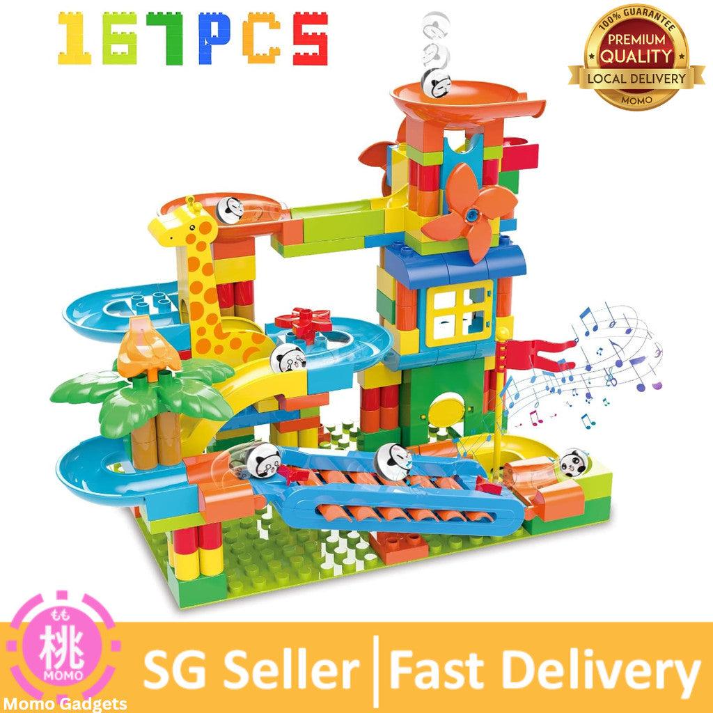 BATTOP Marble Run for Kids Ages 4-8, 167 PCS Classic Big Size Blocks Set, Crazy Marble Run Building Blocks