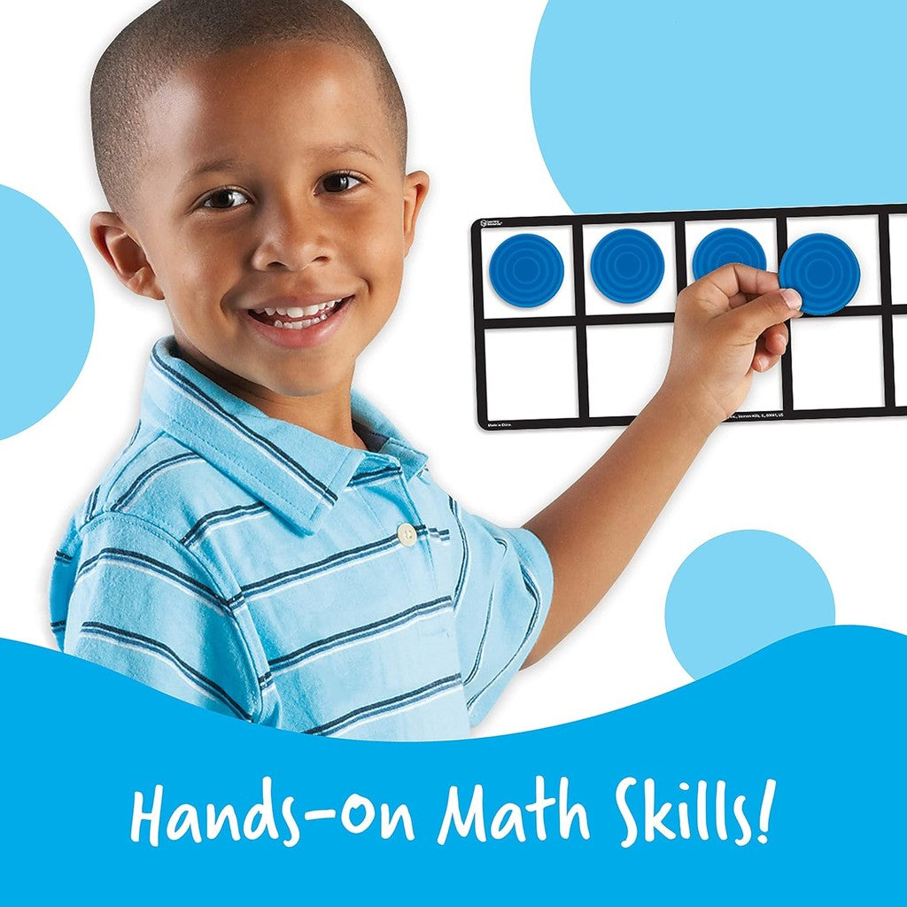 Learning Resources Giant Magnetic Ten Frame Set, Set of 4, Ages 5+, Classroom Math Set, Magnetic Whiteboard Set