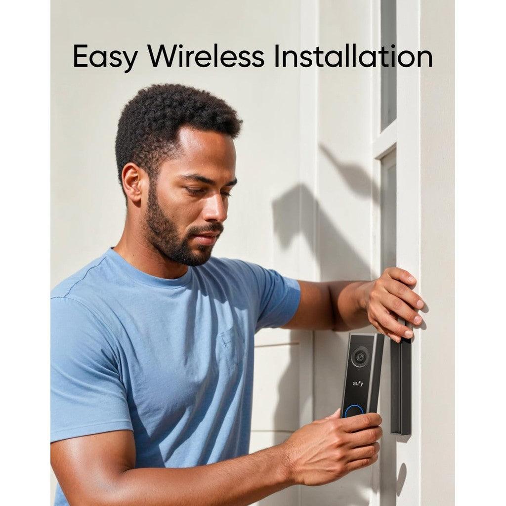 eufy Video Doorbell , Battery or Wired Powered, 2K FHD, 16:9 Expanded View, Easy Installation, Ring Call, Human and Motion Detection, HomeBase S380 Compatible, No Monthly Fee