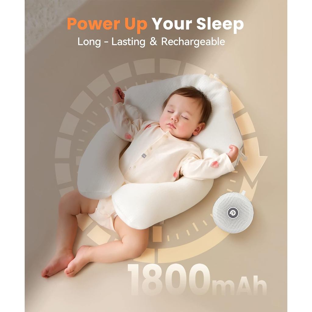 Dreamegg Portable Noise Machine for Baby Adult, Features Powerful Battery, 21 Soothing Sound, Noise Canceling