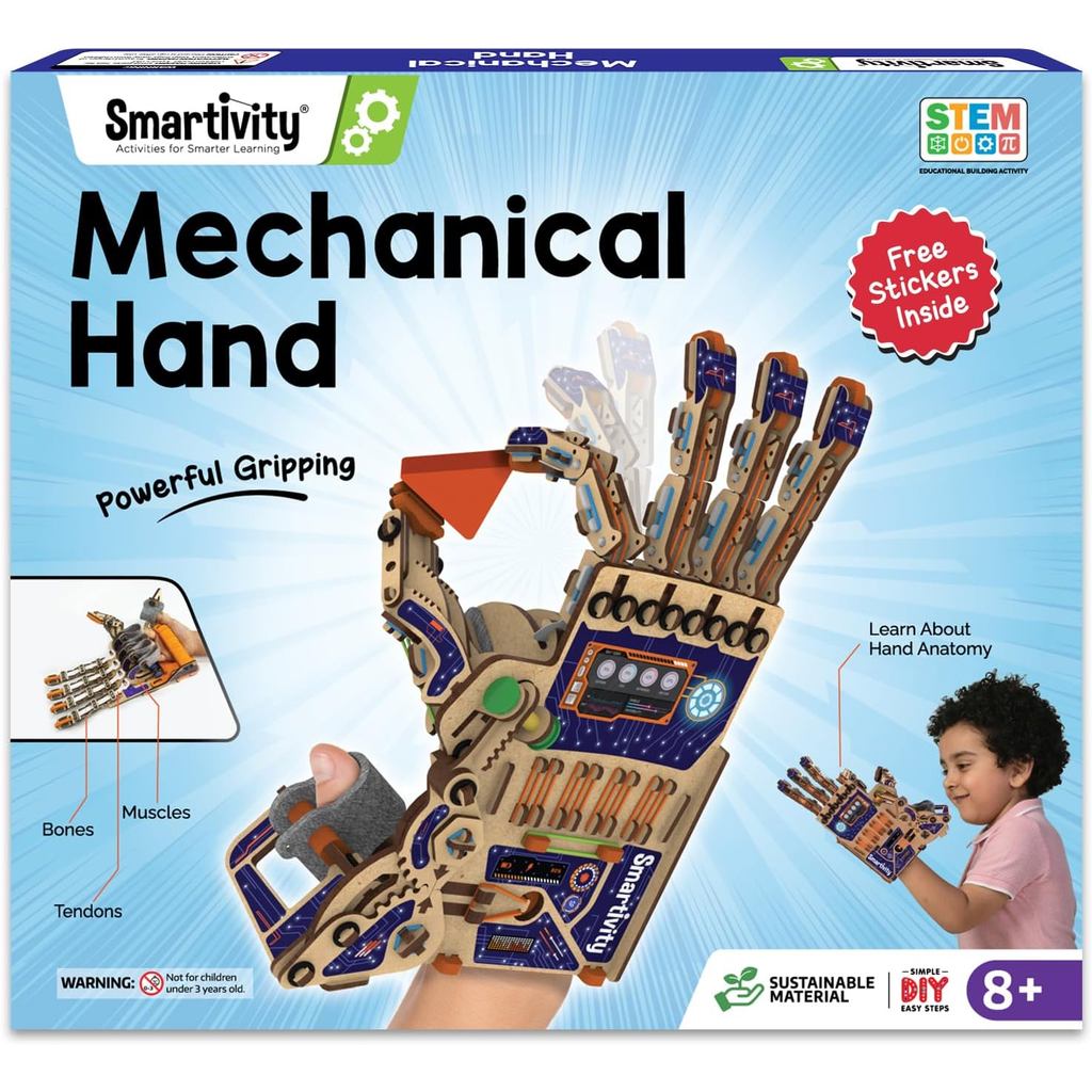 Smartivity DIY Robotic Mechanical Hand STEM Toy for Kids 8-14 Years Old | Parents Choice Award Winner