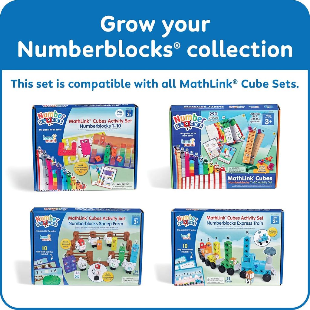 Numberblocks Express Train MathLink Cubes Activity Set, Preschool Learning Activities, Train Toy, Counting Blocks