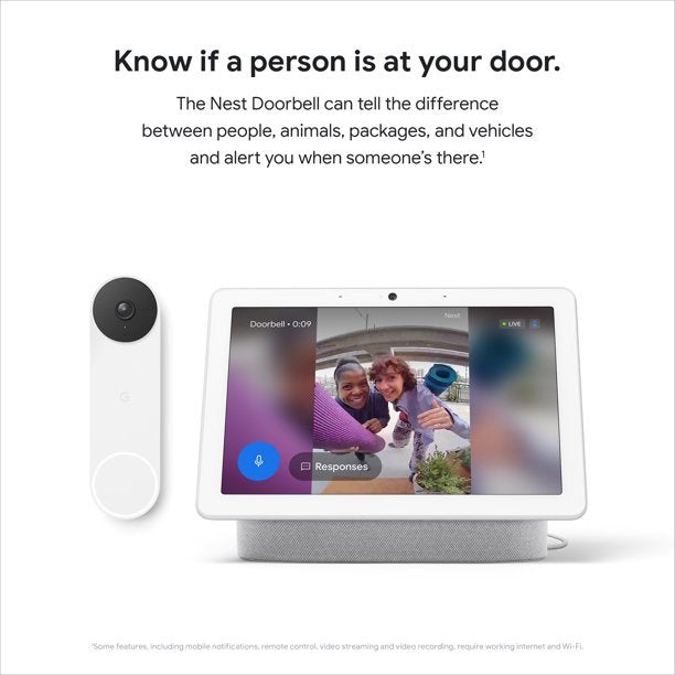 Google Nest Doorbell Wired 3rd Gen cctv door bell viewer motion detection detector speaker alarm security camera