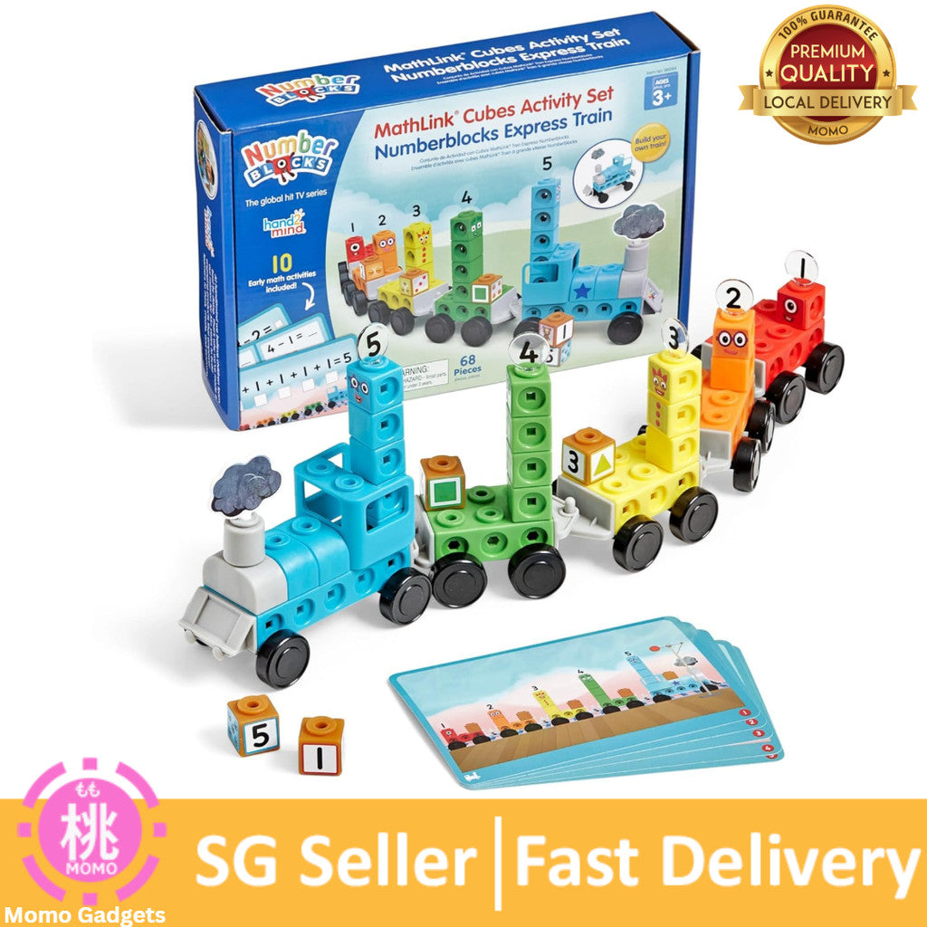 Numberblocks Express Train MathLink Cubes Activity Set, Preschool Learning Activities, Train Toy, Counting Blocks