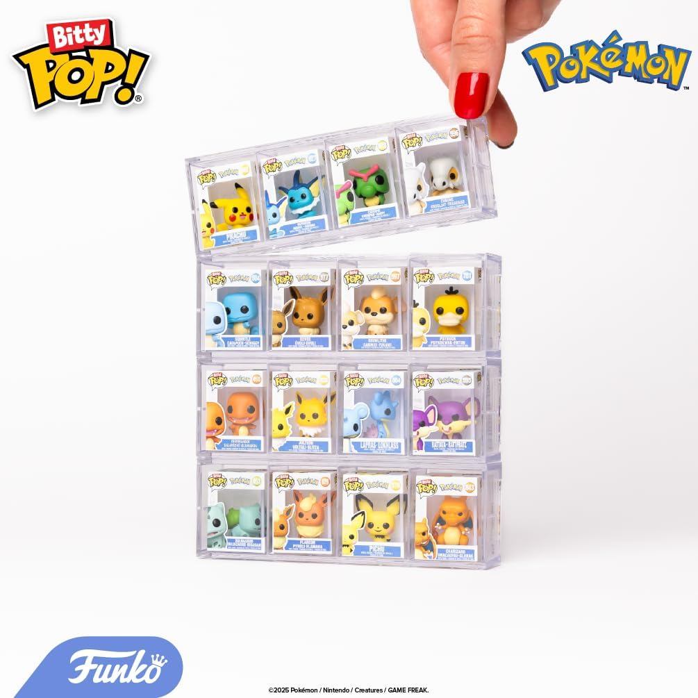 Funko Pop! Bitty: Pokemon - Pikachu, Vaporeon, Caterpie, and Cubone - 0.9 Inch (2.2 Cm) Collectable
