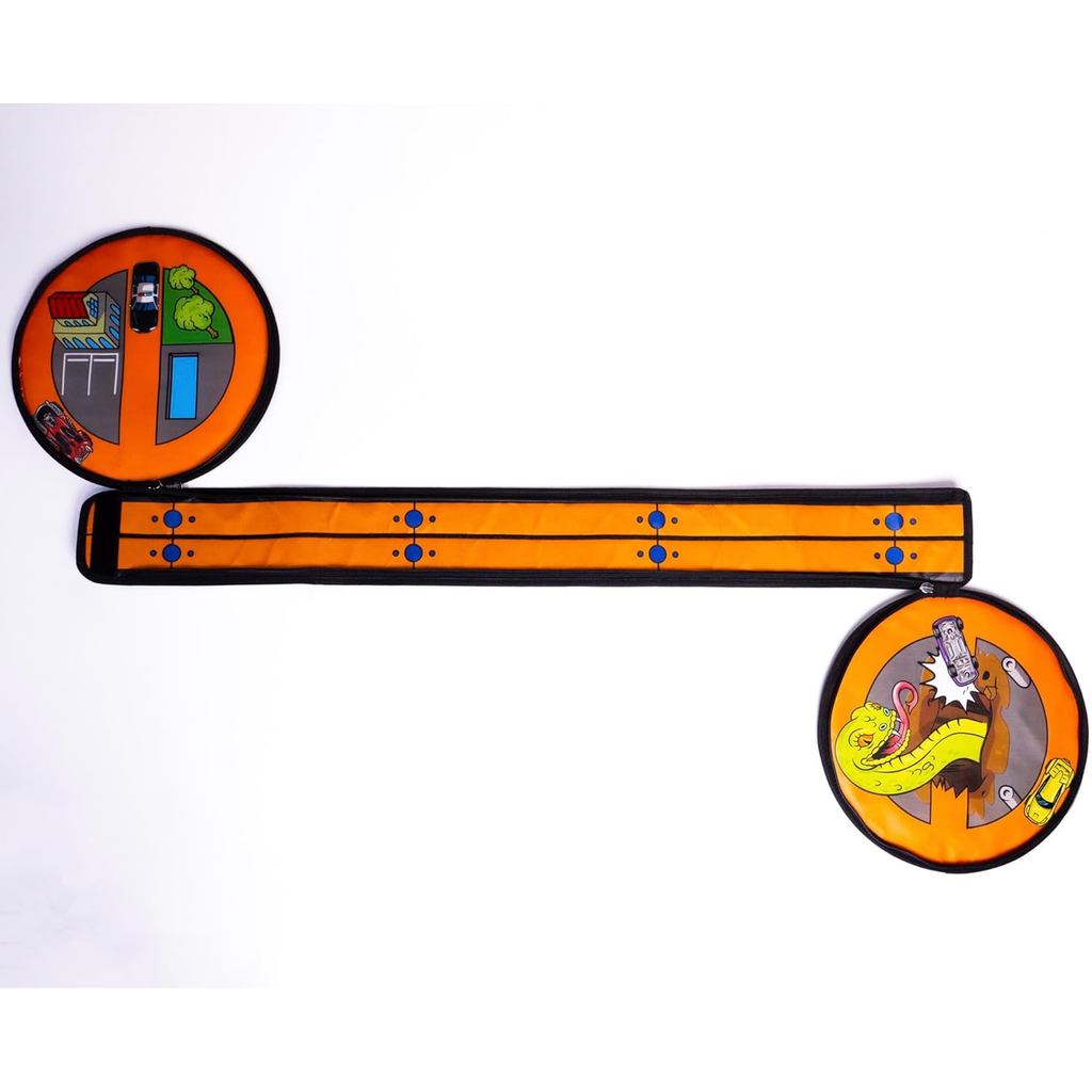 Hot Wheels Tara Toy: ZipBin Wheelie Track Pack - Unzips Into A Racetrack Mat