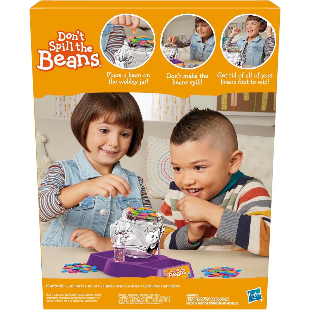Hasbro Gaming Don't Spill The Beans Game for Kids, Easy and Fun Balancing Game for Children Ages 3 and Up
