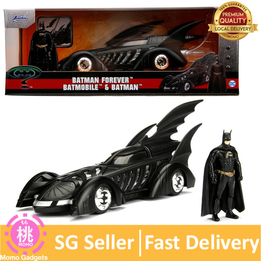 Jada DC Comics Batman Forever Batmobile & Batman Figure 1:24 Die - Cast Vehicle with Figure