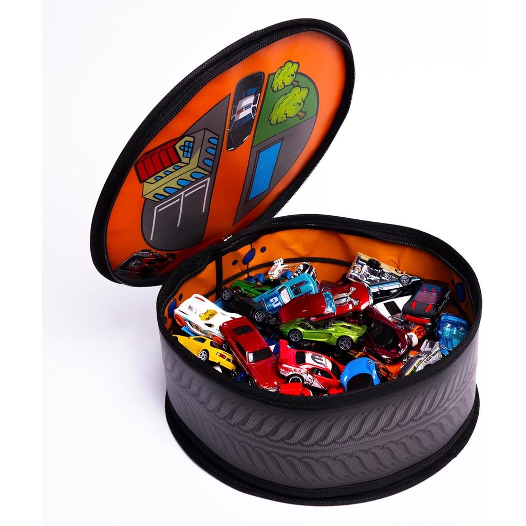 Hot Wheels Tara Toy: ZipBin Wheelie Track Pack - Unzips Into A Racetrack Mat