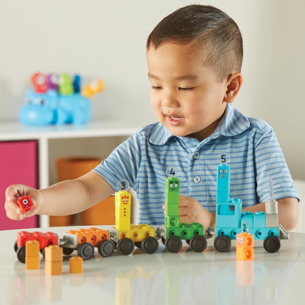 Numberblocks Express Train MathLink Cubes Activity Set, Preschool Learning Activities, Train Toy, Counting Blocks