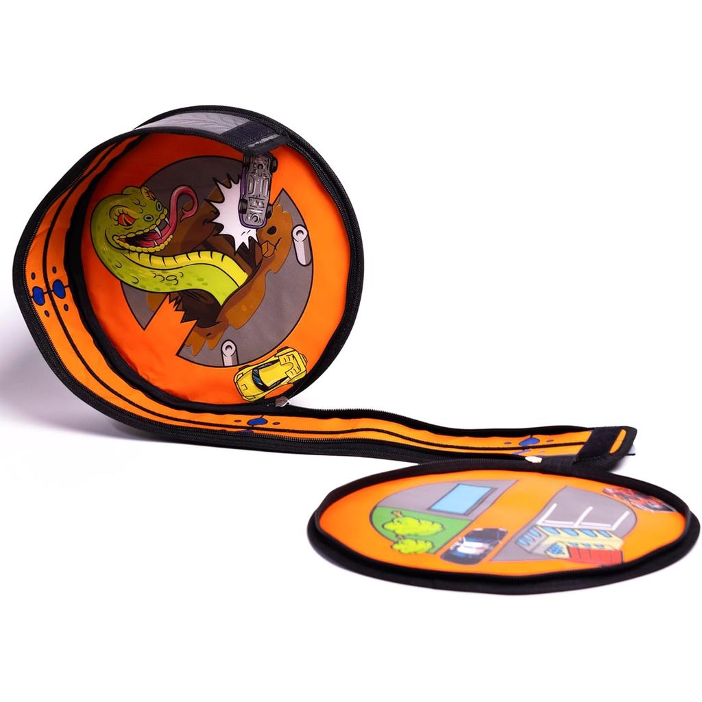 Hot Wheels Tara Toy: ZipBin Wheelie Track Pack - Unzips Into A Racetrack Mat