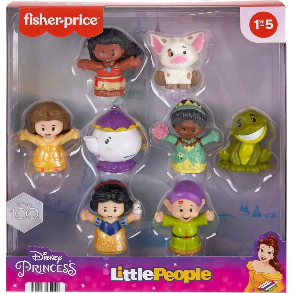 Fisher-Price Little People Toddler Toys Disney Princess Story Duos 8-Piece Figure Set