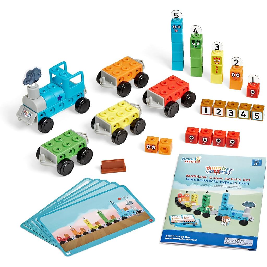 Numberblocks Express Train MathLink Cubes Activity Set, Preschool Learning Activities, Train Toy, Counting Blocks
