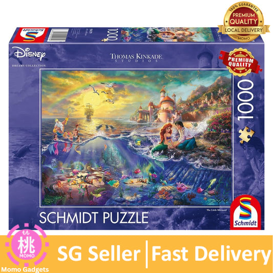 Schmidt | Thomas Kinkade: Disney The Little Mermaid Puzzle - 1000pc | Puzzle | Ages 12+