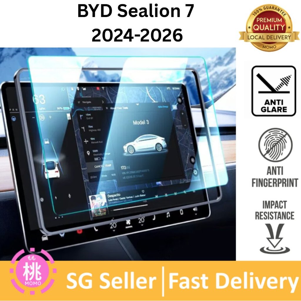 Screen Protector﻿ For BYD Sealion 7 EV 2024-2026 HD Tempered Glass Navigation Display Anti-Fingerprint Matt 15.6inch