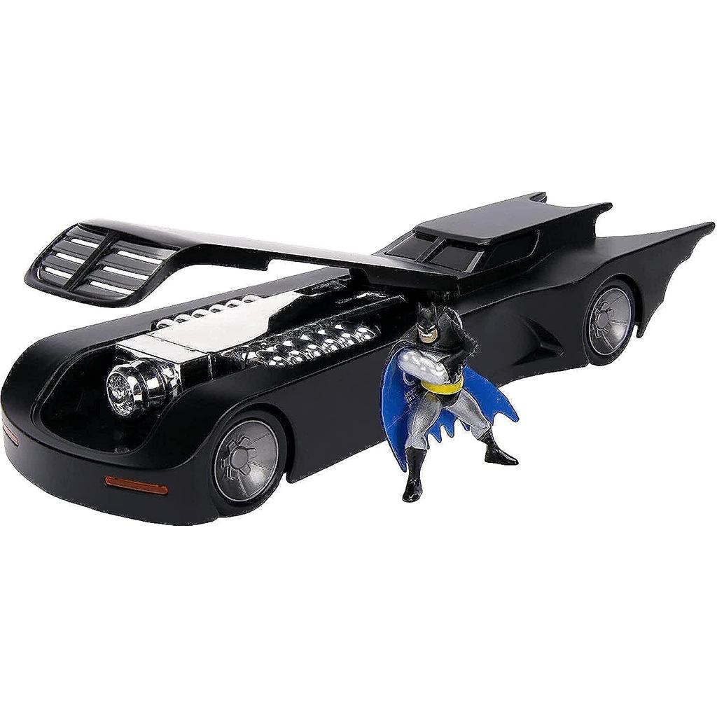 Jada Toys 1:24 Batman Animated Series Batmobile Die-cast Car with 2.75" Batman Figure, Toys for Kids and Adults