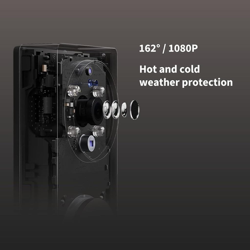 Aqara Video Doorbell G4 (Chime Included),1080p FHD HomeKit Secure Video Doorbell Camera Supports Apple Home,Alexa,Google