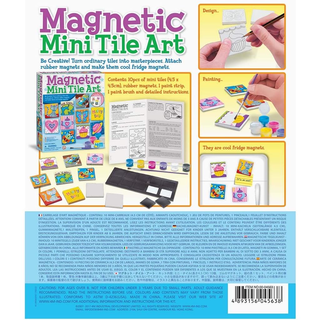 4M Magnetic Mini Tile Art, Art & Crafts DIY Kit, For Boys & Girls Ages 8+